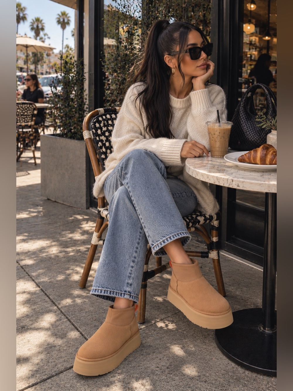 New UGG Classic Mini Dipper Platform Boot size 8